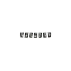 Grila radiator JEEP CHEROKEE, 09.2018-, fata, cu rama crom; negru mat