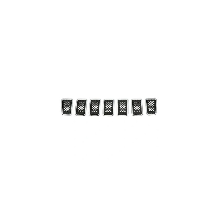 Grila radiator JEEP CHEROKEE, 09.2018-, fata, cu rama crom; negru mat