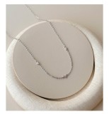 Cumpara ieftin Colier din Argint 925 Rodiat , Model Minimalist cu Inimioare pe Lant
