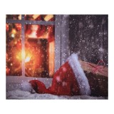 Cumpara ieftin Decor perete Craciun textil multicolor cu led 180x1x210 cm