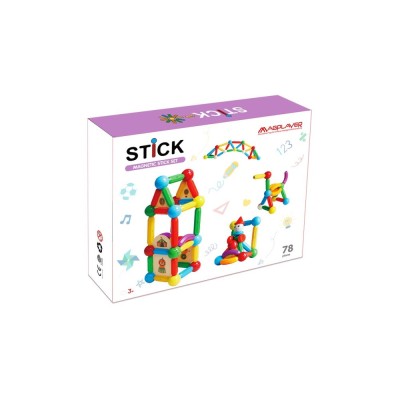 Set de constructie magnetic - STICK (78 piese) foto