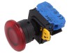 Comutator cu două poziţii acţionat prin apăsare - roșu 22mm