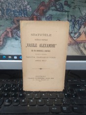 Statutele Societăței culturale Vasile Alexandri Alecsandri de pe domeniile Coroanei din com. Sadova, Damian și Piscu, jud. Dolj, București 1899, 196
