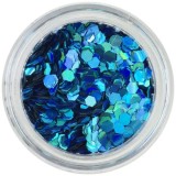 Hexagon turcoaz - efect holografic, INGINAILS