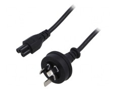 Cablu IEC C13 mamă 1,8m 3x0,75mm2 PVC negru 250V 2,5A