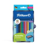 Creioane Colorate Solubile In Apa Set 8 + Tavita Kreativfabrik, Pelikan