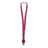 Lanyard Textil, 15mm Latime,clip Metal, Kejea - Rosu