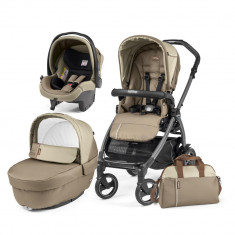 Carucior 3 in 1 Peg Perego Book Plus 51 S Black Class Beige foto