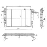 Radiator racire Opel Calibra, 09.1990-1997 Motor 2, 0 85/110kw, Opel Vectra A (J89), 09.1988-09.1995 Motor 1, 6 55kw; 1, 7 D 44kw; 1, 8 65/66kw; 2, 0