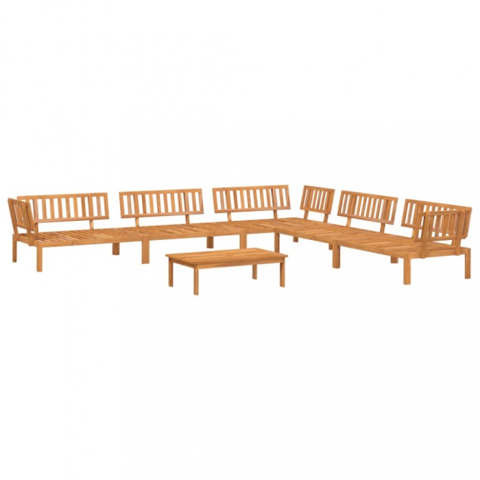 Set canapea gradina din paleti, 6 piese, lemn masiv de acacia