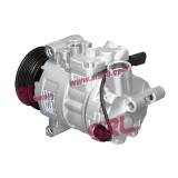 Compresor aer conditionat VW Transporter T5, 09.2009-08.2015, motorizare 2.0 TDI, 62kw, diesel, rola curea 100 mm, 6 caneluri, de tip Denso: 6SEU14