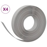 Cumpara ieftin Borduri de gradina, 4 buc, gri, 10 m 10 cm, polietilena