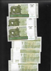 Madagascar 200 ariary 1000 francs 2004 aunc pret pe bucata