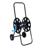 Carucior Tambur Furtun Gradina Metalic Negru, Capacitate 40m