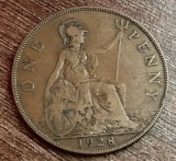 C50 - Moneda foarte veche - Anglia - one penny - 1928