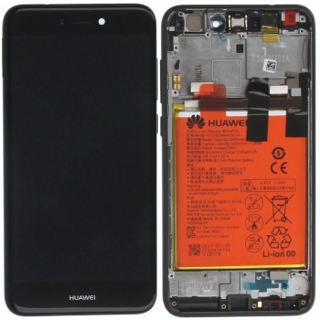 Huawei P8 Lite 2017 (PRA-L21) Capac frontal modul display + LCD + digitizer + acumulator negru 02351DYM foto