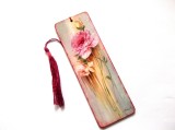 semn de carte cu flori roz 41747