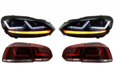 Faruri Osram LED VW Golf 6 VI (2008-2012) cu Stopuri LEDriving Semnal Dinamic Performance AutoTuning foto