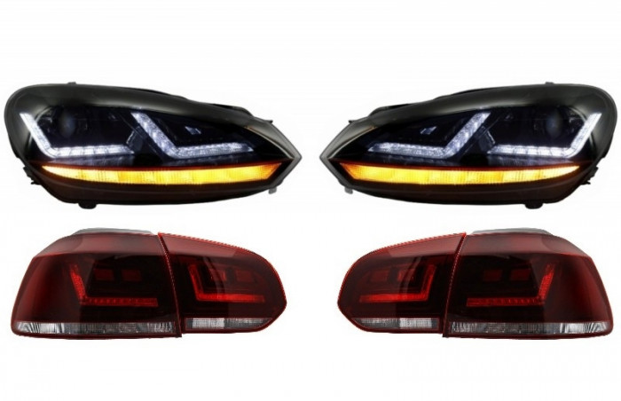 Faruri Osram LED VW Golf 6 VI (2008-2012) cu Stopuri LEDriving Semnal Dinamic Performance AutoTuning