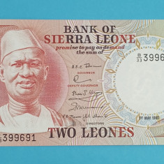 Sierra Leone 2 Leones 1980 'Siaka Stevens' UNC serie: B/33 399691