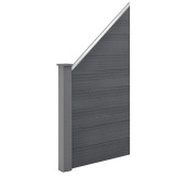 [neu.holz] Gard AAWP-99X3 Model 1, 180 x 96 cm, lemn/plastic, gri HausGarden Leisure