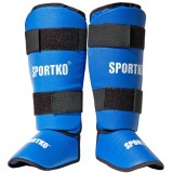 Cumpara ieftin Protectii Tibie Picioare SportKo 331, S, Albastru - MMA, Kickboxing, Arte Martiale - Piele Sintetica, Latex, Velcro