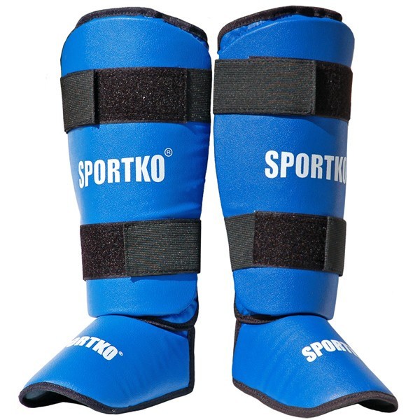 Protectie tibie si picioare SportKo 331, M, Albastru
