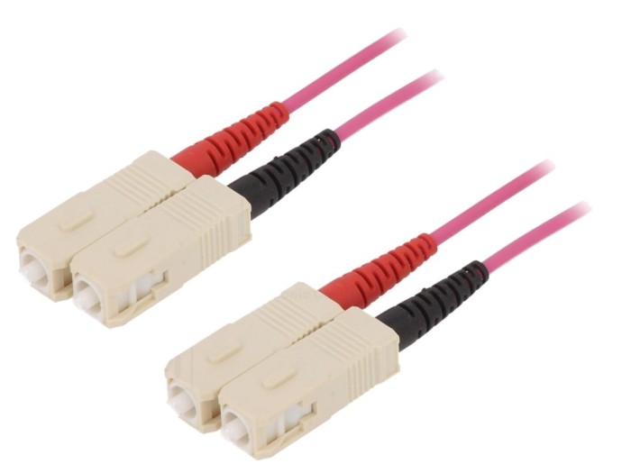 Cablu patch cord fibră OM4 SC/UPC 2m