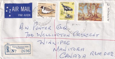 FILATELIE TEMATICA - PLIC AUSTRALIA TEMATICA PASARI AIRMAIL foto