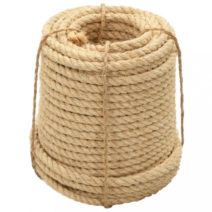 vidaXL Fr&acirc;nghie, 50 m, 14 mm, sisal 100%