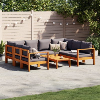 vidaXL Set de canapele grădină cu perne, 6 piese, lemn masiv acacia foto
