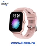 Ceas SmartWatch ZL54C, Ecran 1.92", Rezistenta la apa IP68, Curea Silicon, Smart Voice, 24/7 Activity Tracker, Mod Fitness, Roz