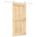 Cumpara ieftin Usa glisanta cu set de feronerie 95x210 cm, lemn masiv de pin