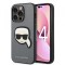 Husa pentru Apple iPhone 14 Pro, Karl Lagerfeld, Saffiano Karl&#039;s Head, Argintie
