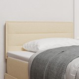 vidaXL Tăblie LED Design Linii Crem 90 cm Țesătură