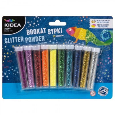 Glitter colorat, Kidea, 10 buc foto