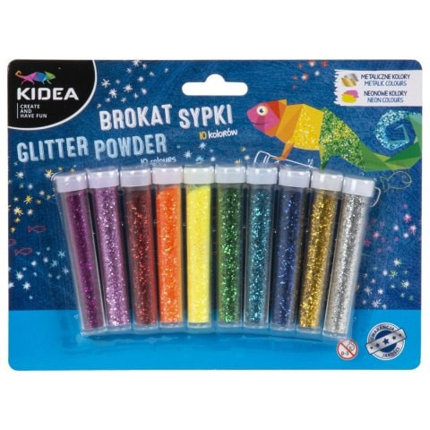 Glitter colorat, Kidea, 10 buc