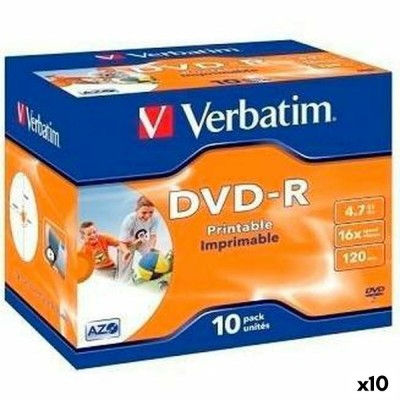 DVD-R Verbatim 4,7 GB 16x 10 Piese (10 Unități) foto