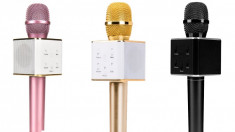 Microfon wireless sistem karaoke profesional cu boxe si bluetooth foto