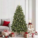 vidaXL Brad de Crăciun artificial Verde 180 cm PVC și Metal 3395689