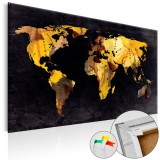Cumpara ieftin Tablou din plută - If the World were a desert... [Cork Map] 120x80 cm