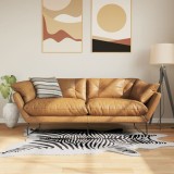 vidaXL Covor alb-negru, 120x170 cm, model zebră lavabil anti-alunecare