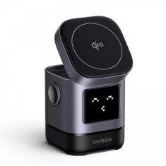 Incarcator Retea Wireless UGREEN W709 Uno 2in1, 15W, 1.67A, Negru