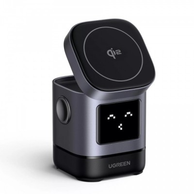 Incarcator Retea Wireless UGREEN W709 Uno 2in1, 15W, 1.67A, Negru foto