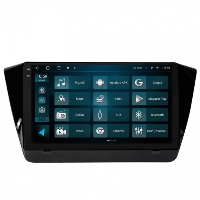 Navigatie 2K Superb 3 (2015+) 4GB RAM Android 13 Octacore Slot Sim 4G DSP GPS Wi-FI Carplay Android Auto USB Bluetooth Waze Touchscreen 10.36 Inch