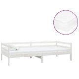 Cumpara ieftin Pat de zi cu saltea, 90x200 cm, lemn masiv de pin