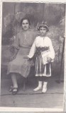 bnk foto Portret de fata in costum popular cu mama - 1937