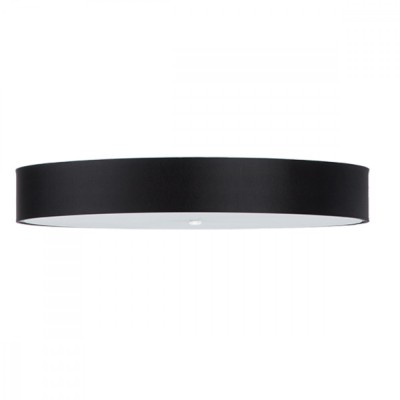 Lustră De Tavan Skala Negru Țesătură/Sticlă/Oțel 6 Becuri Rola Minimalistă De Interior foto