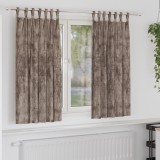 vidaXL Draperii din catifea 2 buc cu bucle cappuccino 175x140 cm