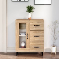 vidaXL Servantă, stejar sonoma, 69,5x34x90 cm, lemn compozit